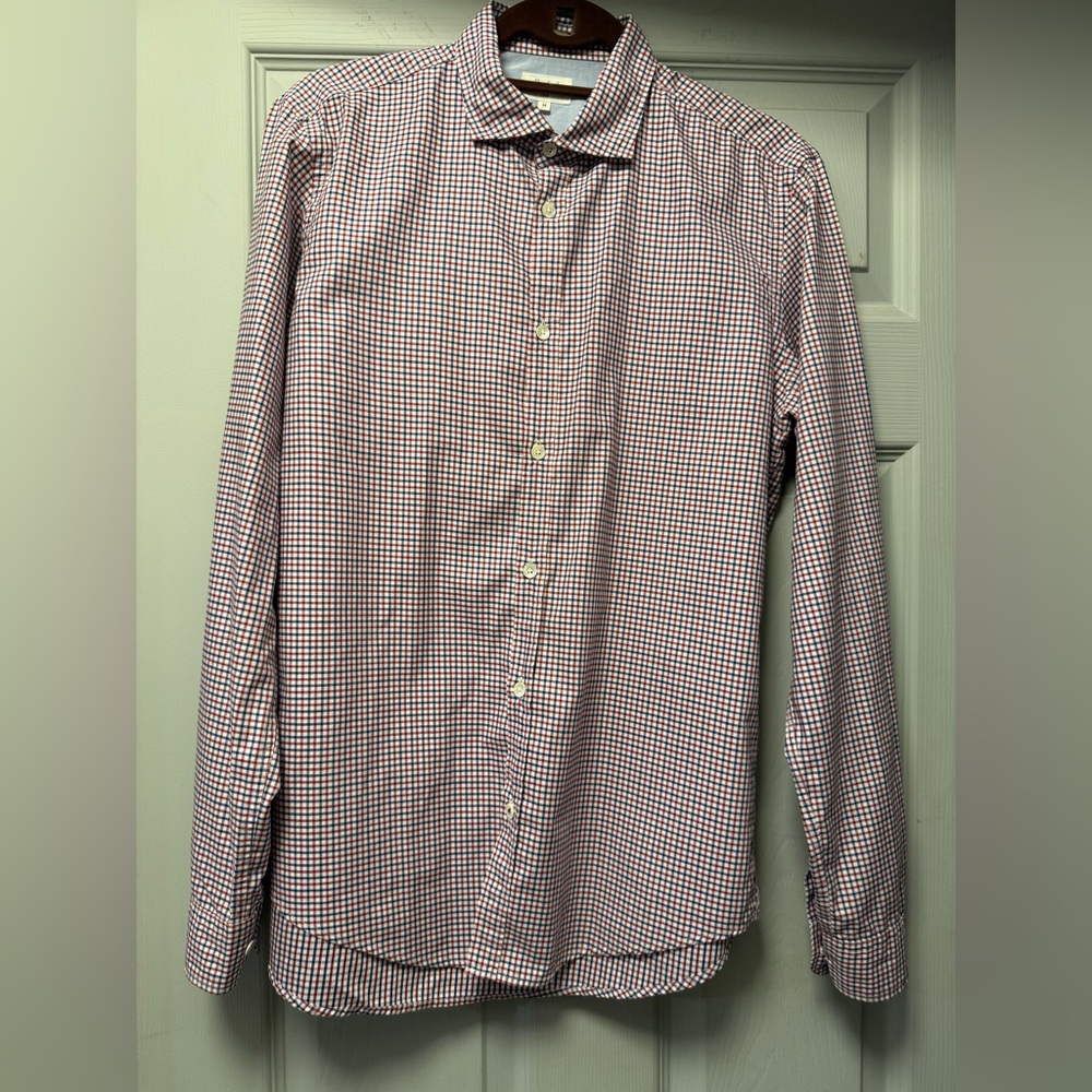 Hartford Men's Checkered Shirt - Red, Blue, and White